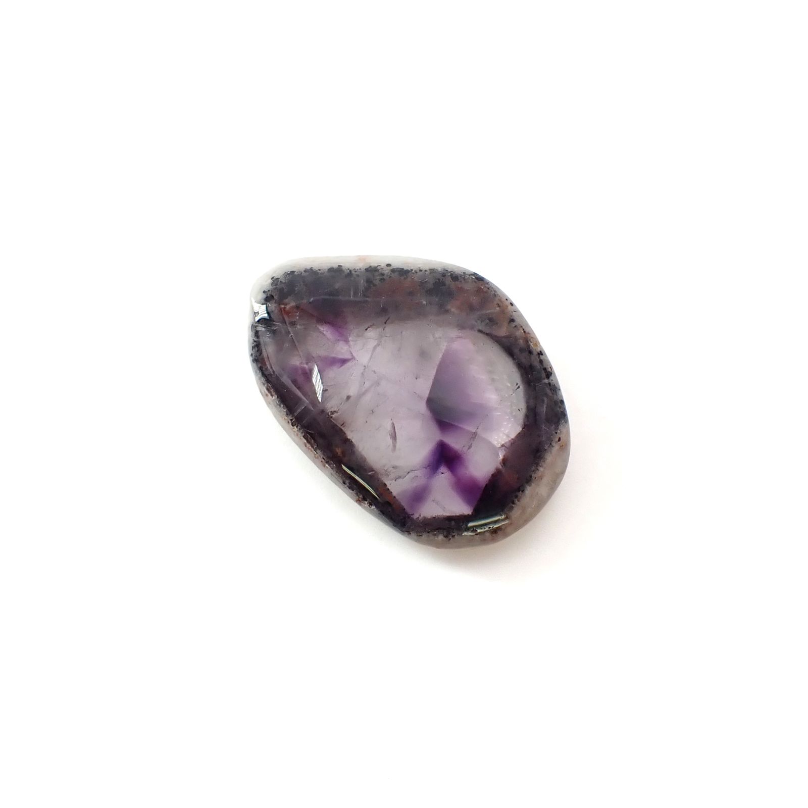 ◇フリーフォーム◇トラピッチェアメジスト 母岩付き ブラジル産 29.25ct [250730685]30.7x21.4mm前後