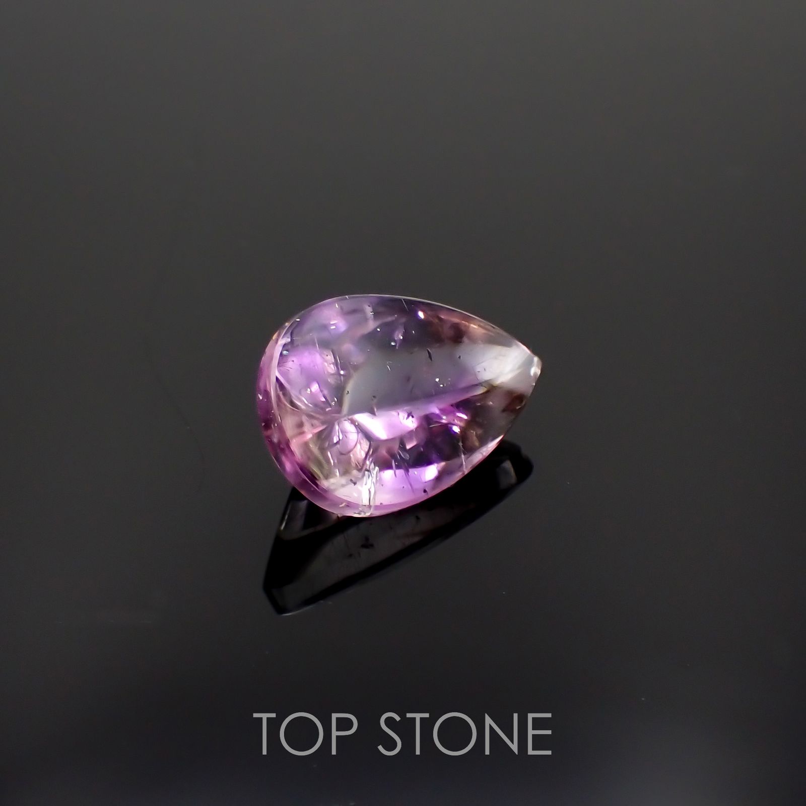 アメジストエレスチャル ブラジル産 10.48ct[230119783]18.7x12.5mm前後