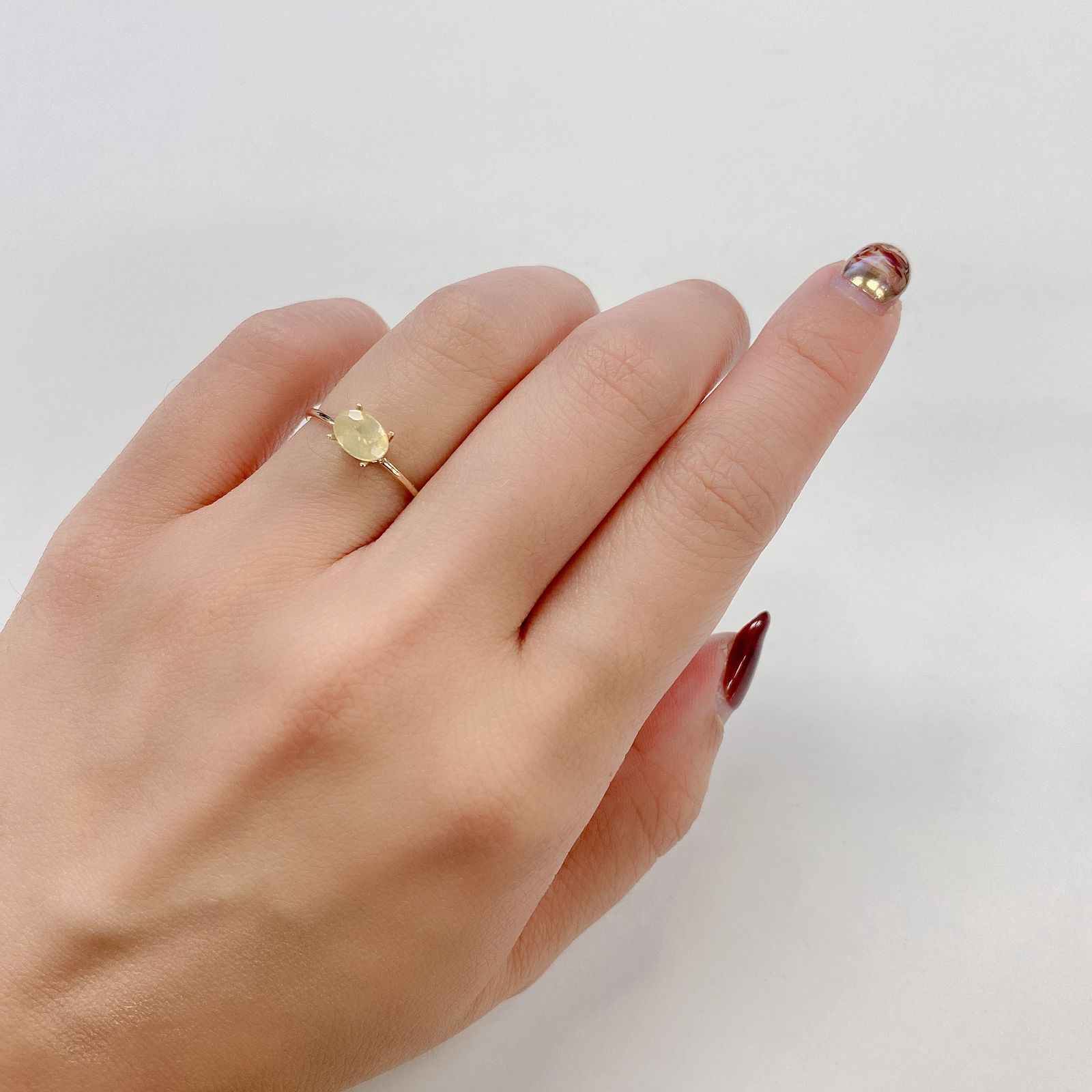 シーライト(宝石名シーライト) 中国産 1.146ct ソ付(彩珠)[20117728]6.5×4.7mm前後