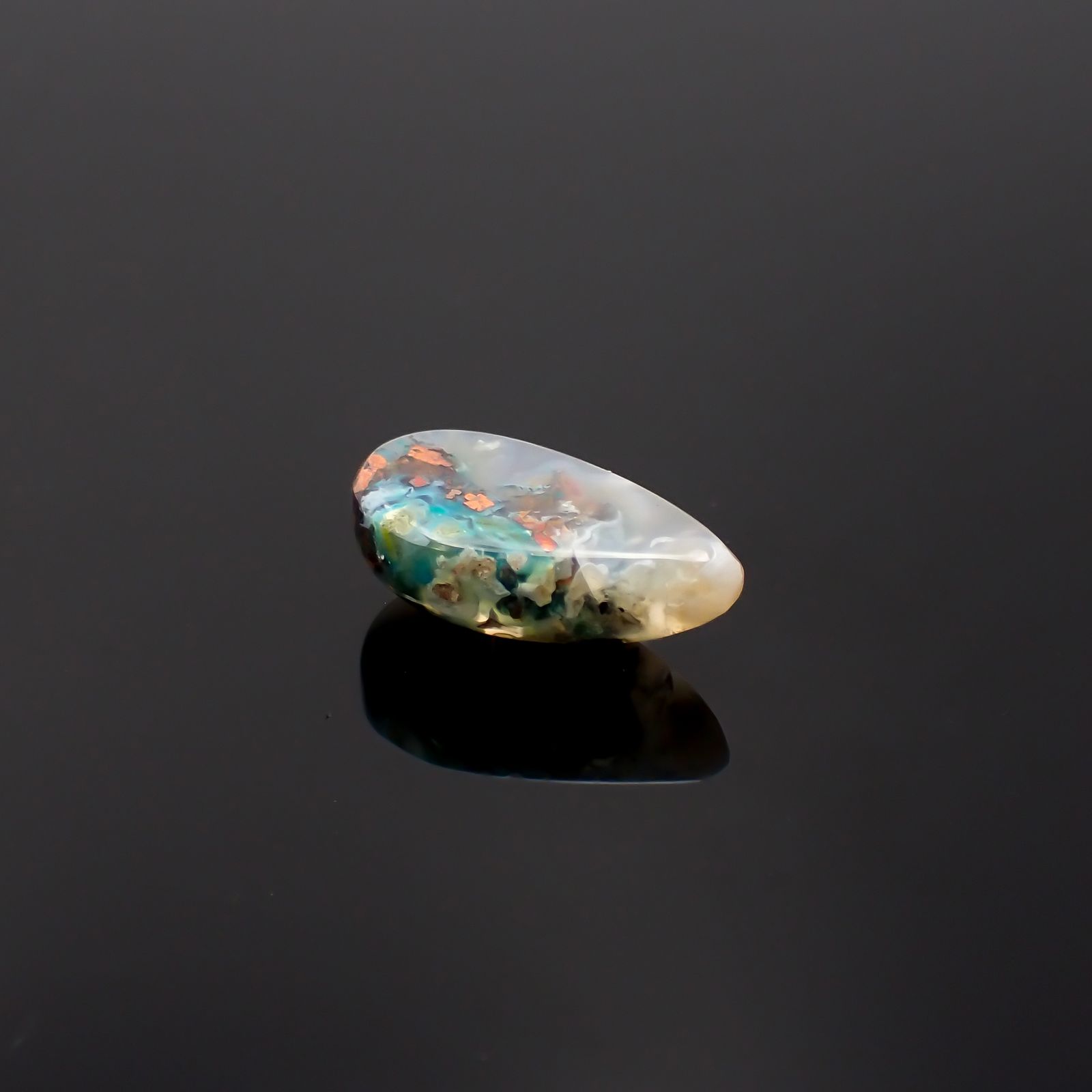 コッパークリソコラインカルセドニー インドネシア産 10.50ct[230722639]19.1x10mm前後