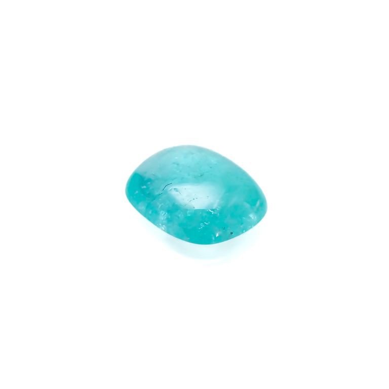 パライバトルマリンキャッツアイ(宝石名トルマリン/別名パライバ・トルマリン)ブラジル・キントス鉱山産 0.655ct ソ付(宝貴協)[221018765]6.3x5.1mm前後