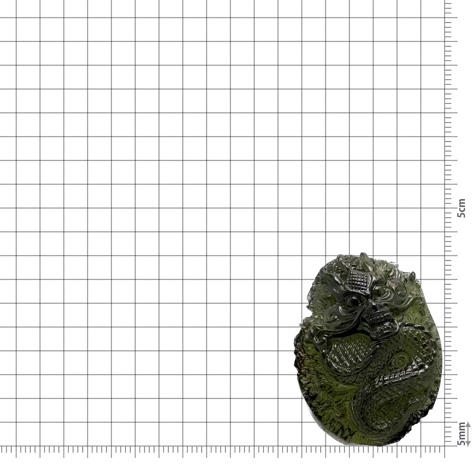 ◇龍彫刻◇モルダバイト 発見地:旧チェコスロバキア アクリル台座付き 77.90ct(15.58g) / 13.9x29.7x41.7mm前後 [260632497]