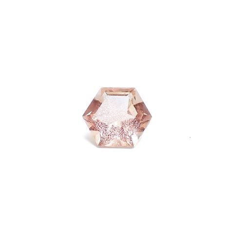 ◇ヘキサゴンカット◇オレゴンサンストーン アメリカ・オレゴン州産 0.57ct / 5.3x5.2mm前後 [260732645]