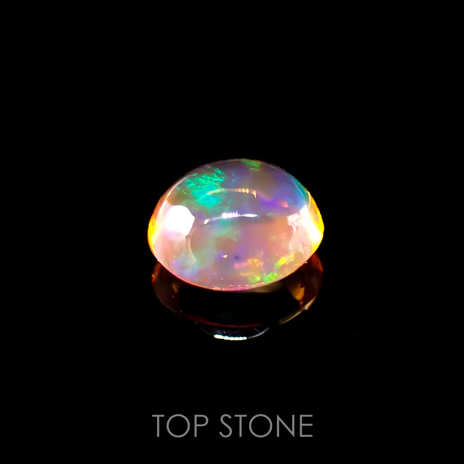 ファイヤーオパール メキシコ産 0.39ct[220917619]5.3x4.9mm前後