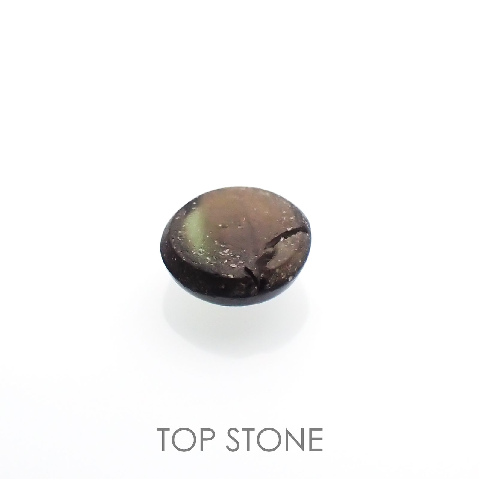 ゴールドシーンサファイア(宝石名シーン・サファイア)ケニア産 0.40ct 識別済[220616221]4.3x4.2mm前後