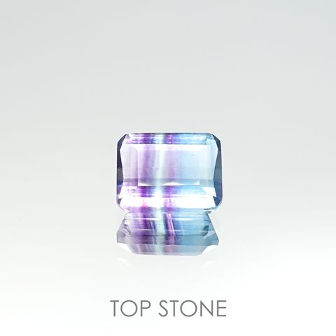 パーティカラーフローライト(宝石名フルオライト)ブラジル産 2.75ct 識別済[220115087]8.9x7mm前後