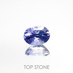 バイカラータンザナイト(宝石名バイカラー・ゾイサイト) タンザニア産 1.12ct 識別済[210812652]7.1×5.2mm前後