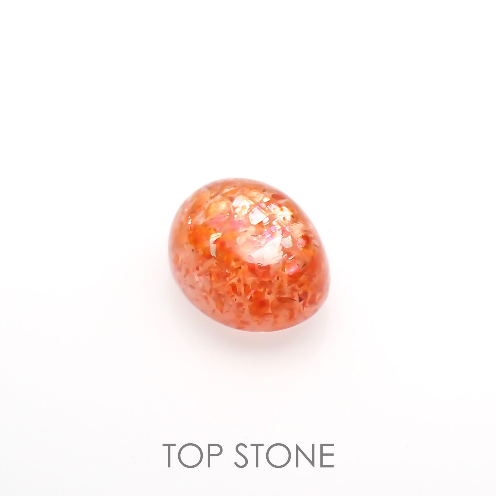 イリュージョンサンストーン(宝石名フェルドスパー) タンザニア産 2.39ct 識別済[211013340]8.9×7mm前後