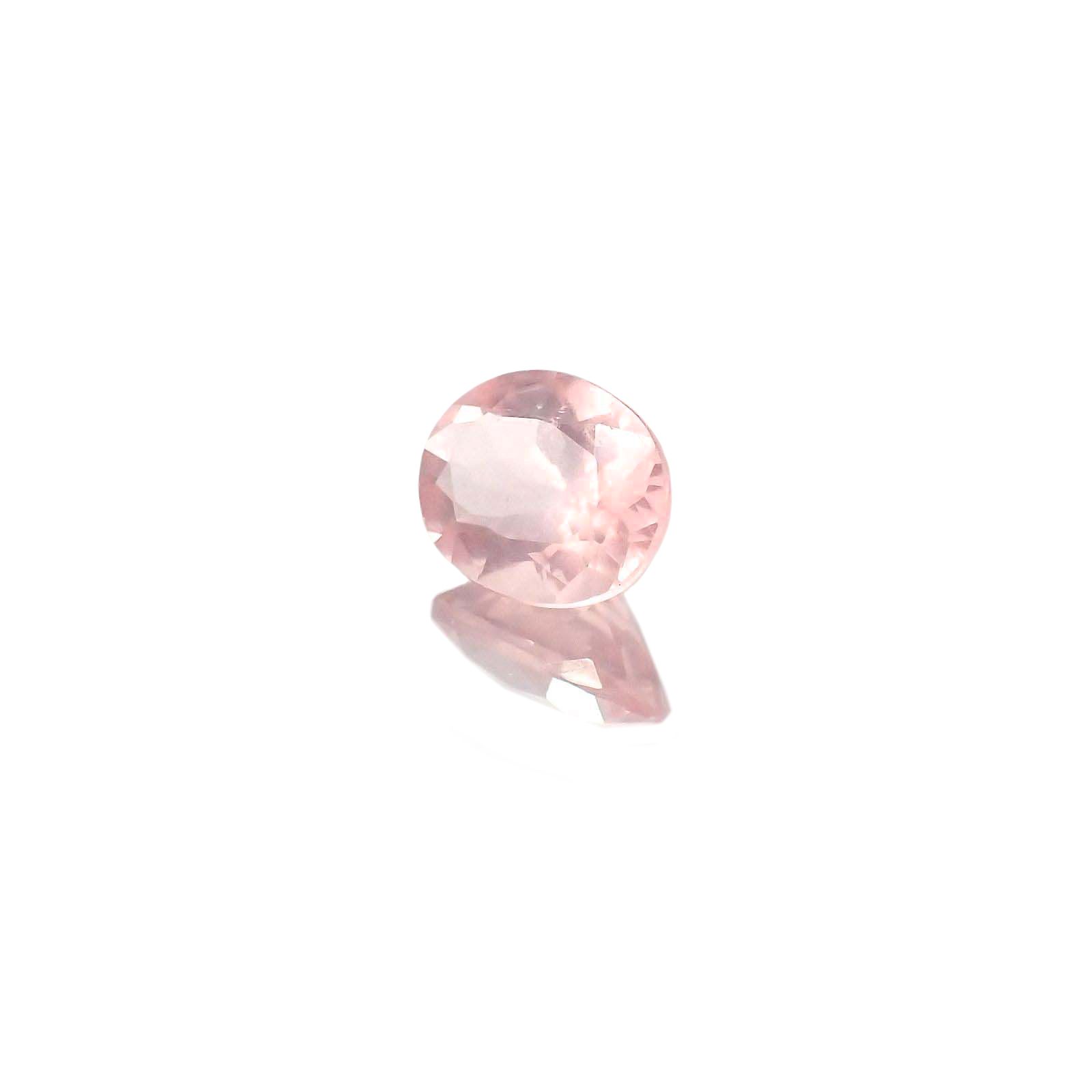 ディープローズクォーツ(宝石名ローズ・クォーツ)モザンビーク産 0.70ct 識別済[230722935]6.7x5.4mm前後