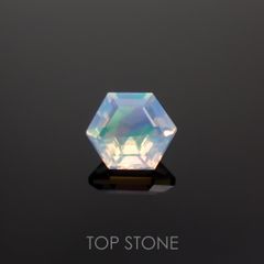 ◇ヘキサゴンカット◇エチオピアオパール エチオピア産 0.34ct[221018436]4.8x4.8mm前後