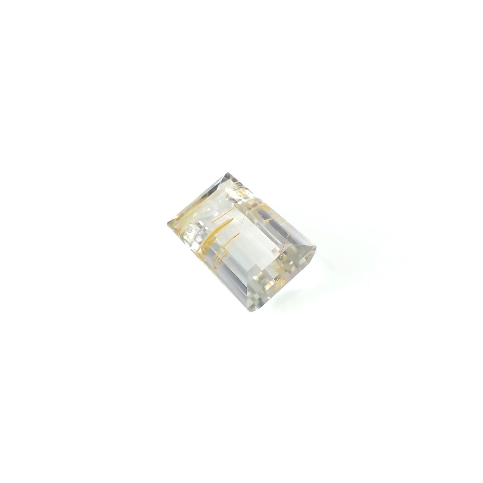 ニードルインブルートパーズ（チューブインブルートパーズ） ブラジル・ミナスジェライス州産 11.49ct[240125504]17.1x9.8mm前後