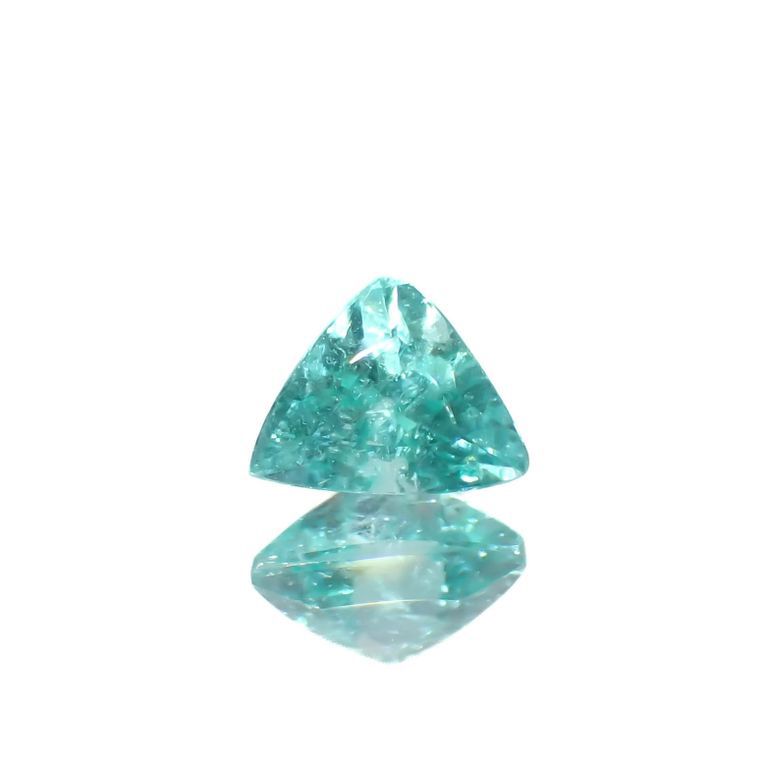 パライバトルマリン(宝石名トルマリン/別名パライバ・トルマリン)ブラジル・パライバ州バターリャ鉱山産 0.28ct 識別済[221018806]3.8x4.9mm前後