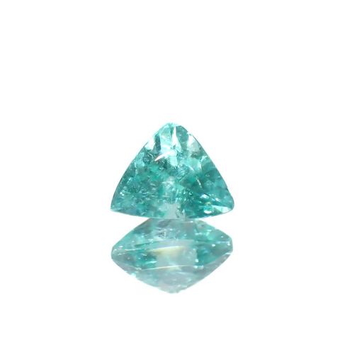 パライバトルマリン(宝石名トルマリン/別名パライバ・トルマリン)ブラジル・パライバ州バターリャ鉱山産 識別済 0.28ct / 3.8x4.9mm前後 [221018806]