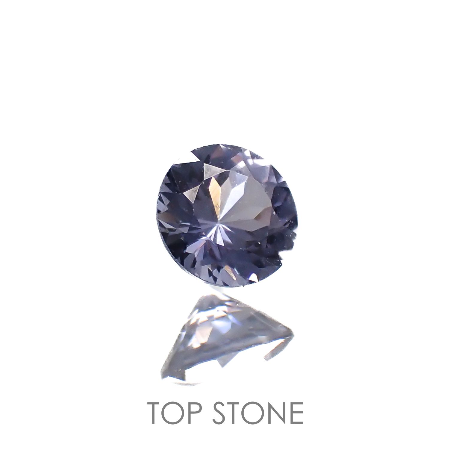 グレイッシュブルースピネル(宝石名スピネル)ビルマ/マダガスカル産 0.23ct 識別済[220817441]3.8x3.8mm前後