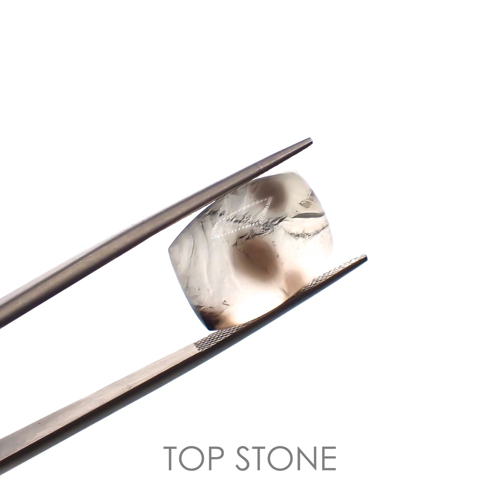 ダルメシアンクォーツ(宝石名ラジエーション・ダメージ・クォーツ) ブラジル産 12.26ct 識別済[210812886]16.3×12mm前後