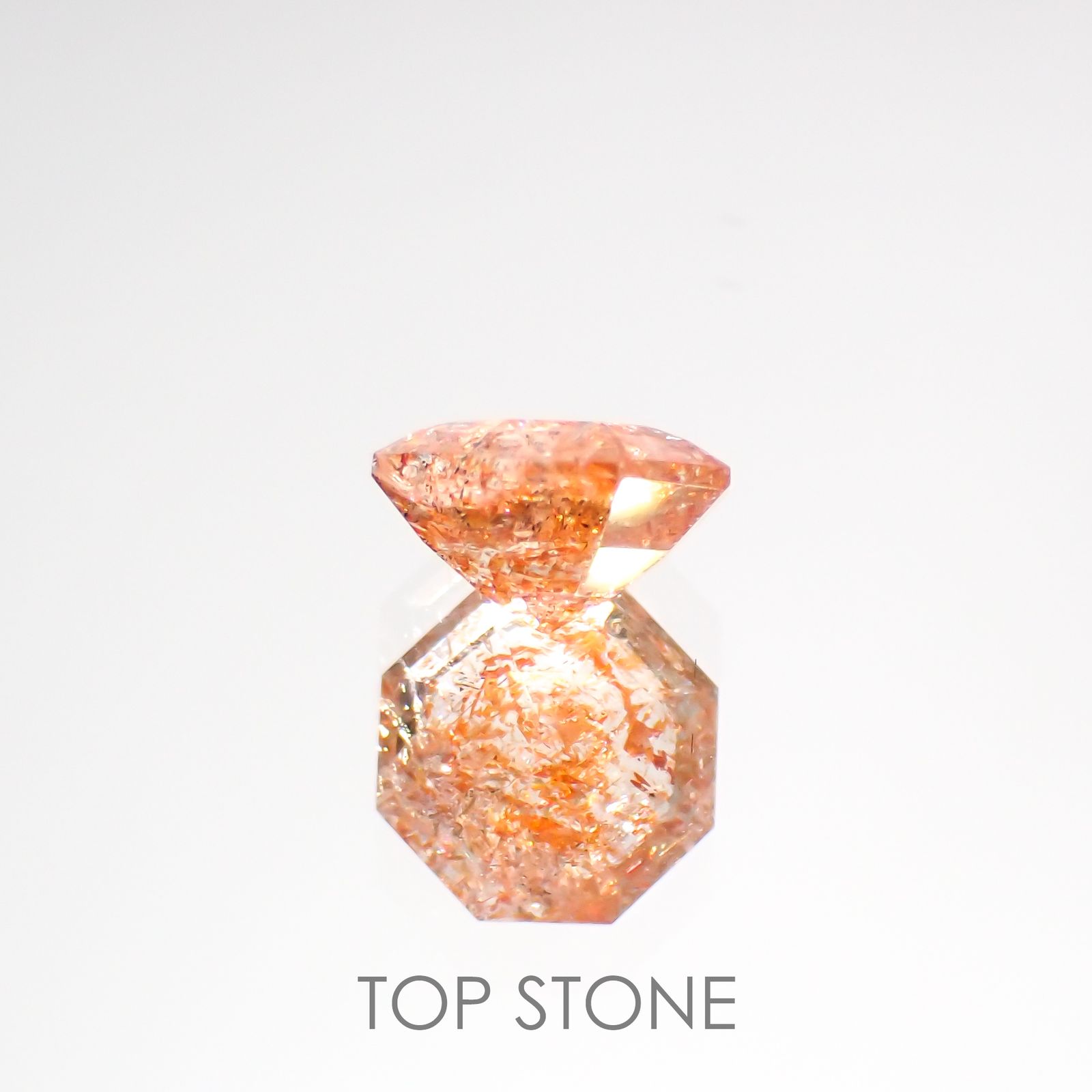 ◇オクタゴンカット◇イリュージョンサンストーン インド産 0.81ct[220115494]6.1x6mm前後