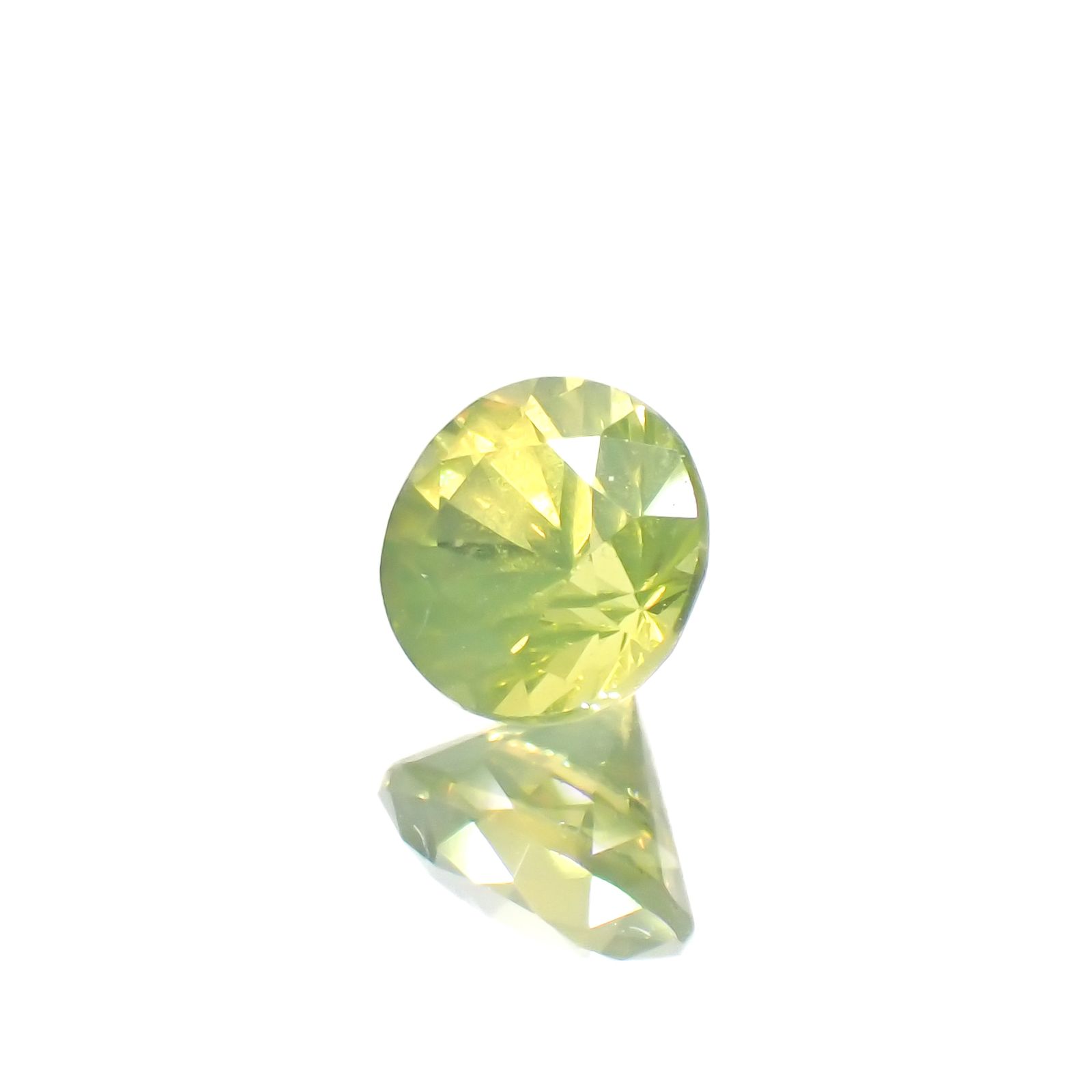 クリソベリル(宝石名クリソベリル)スリランカ産 0.28ct 識別済[230622491]3.8x3.8mm前後