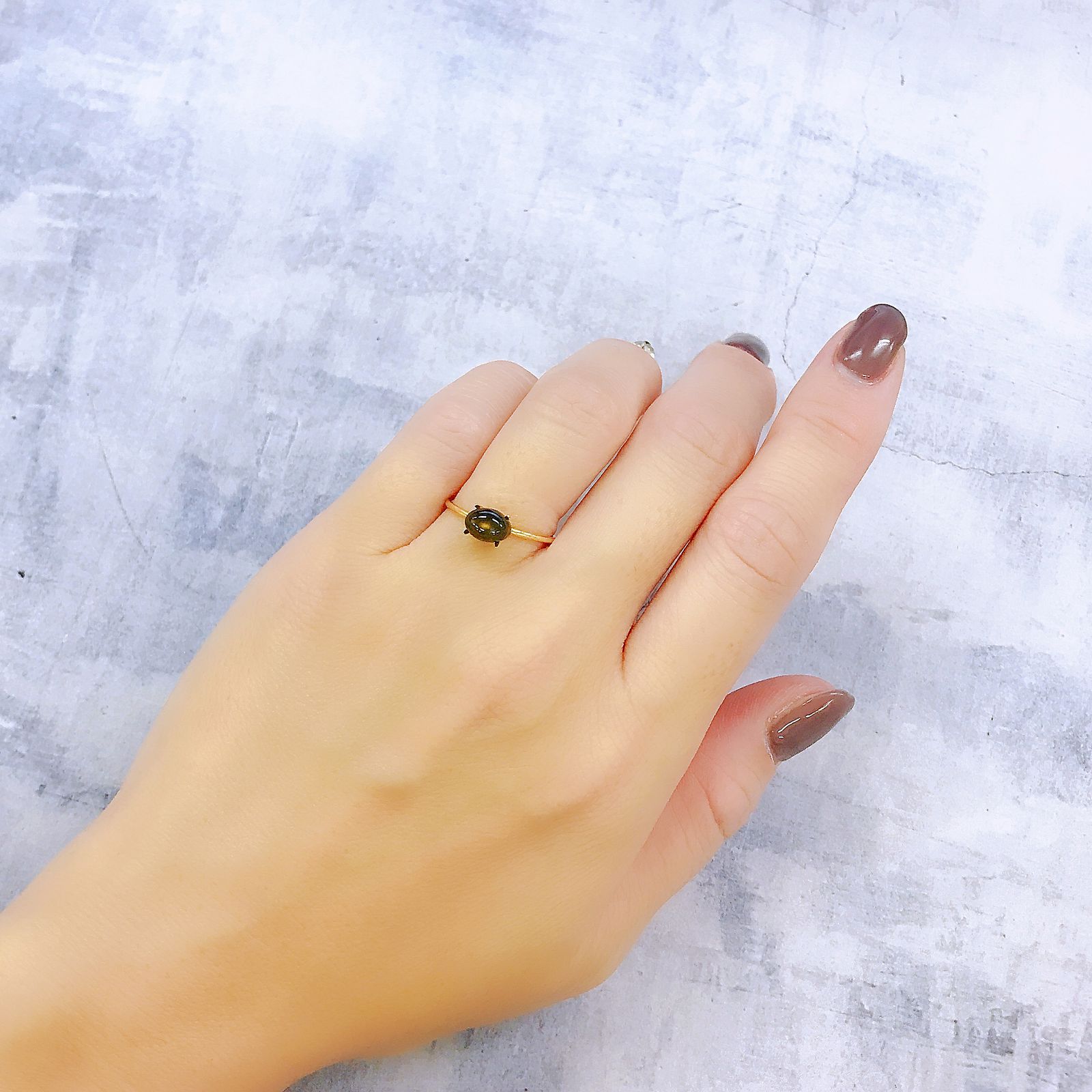 ゴールドシーンアンデシン(宝石名アンデシン)インド産 1.22ct 識別済[250918088]7.1x5mm前後