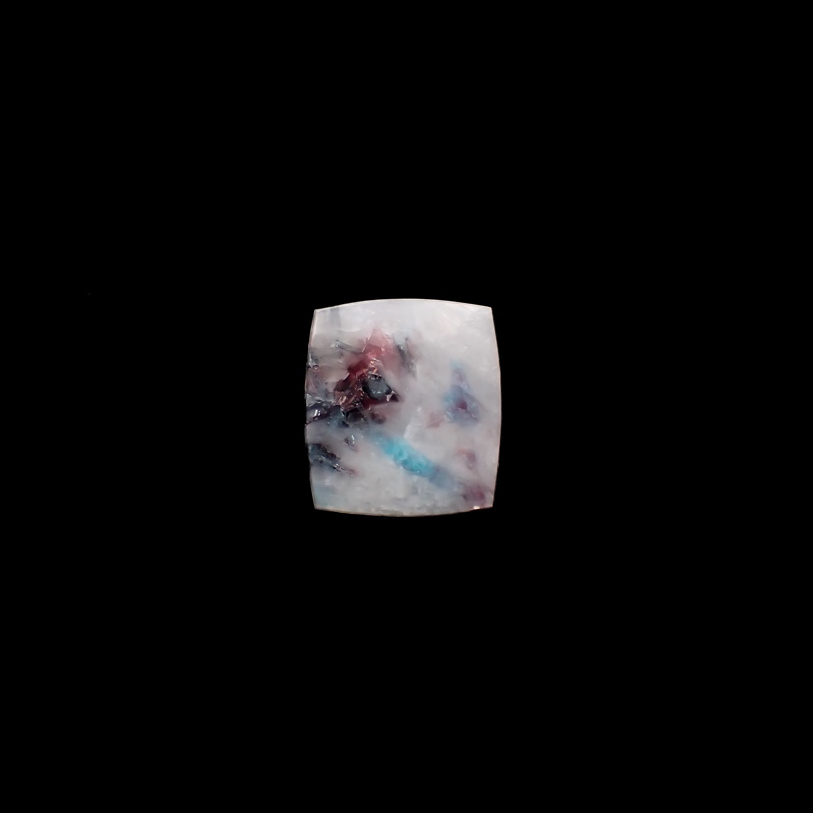 パライバトルマリンインクォーツ ブラジル産 14.98ct[240427091]17.5x16mm前後