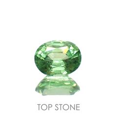 ミントガーネット(宝石名グリーン グロッシュラー・ガーネット)タンザニア産 0.63ct 識別済[230119974]5.7x4.5mm前後