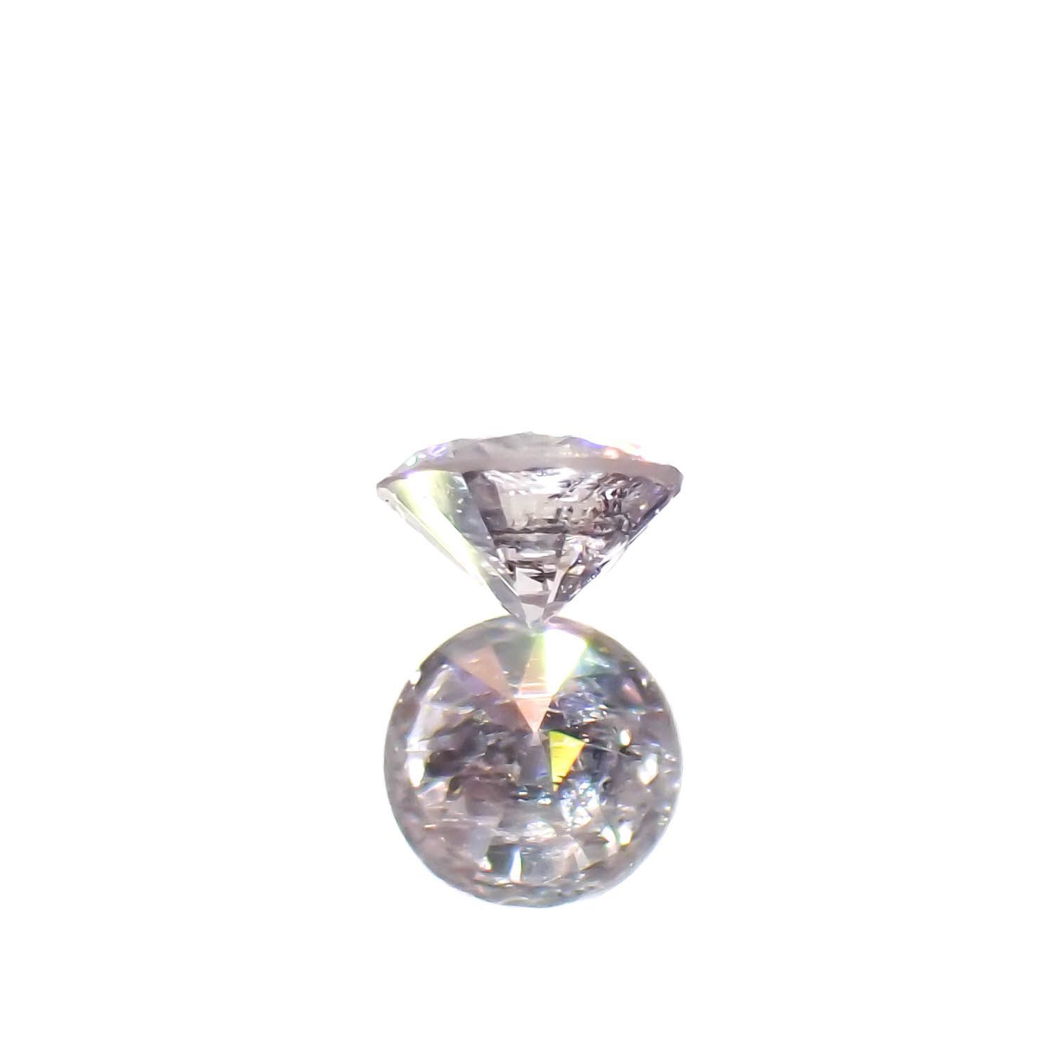ピンクダイヤモンド(宝石名ダイアモンド I-1/VERY LIGHT PINK PURPLE) 0.060ct ソ付(CGL)[230120144]2.52x2.55mm前後