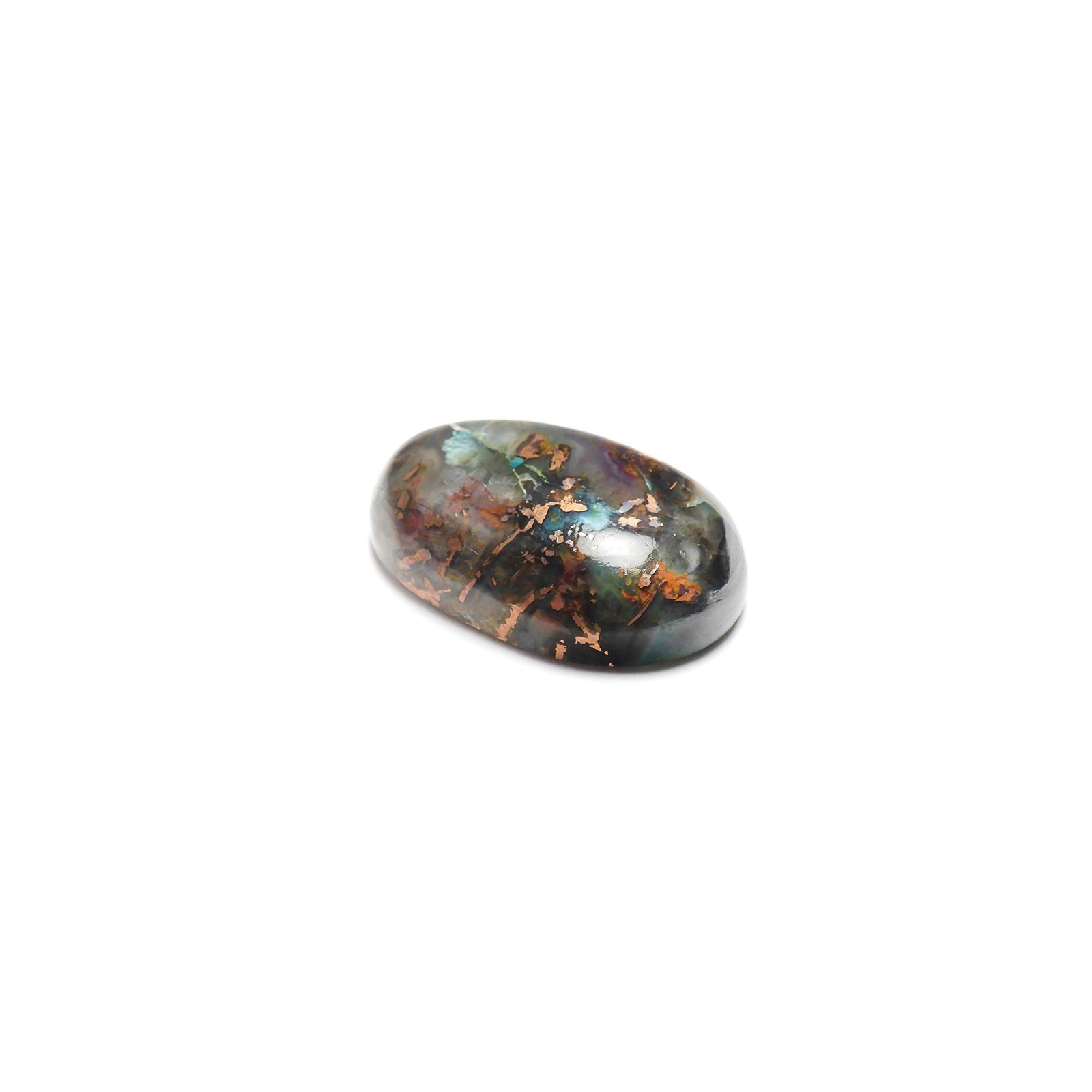 コッパークリソコラインカルセドニー インドネシア産 18.65ct[240125553]21.7x13.3mm前後