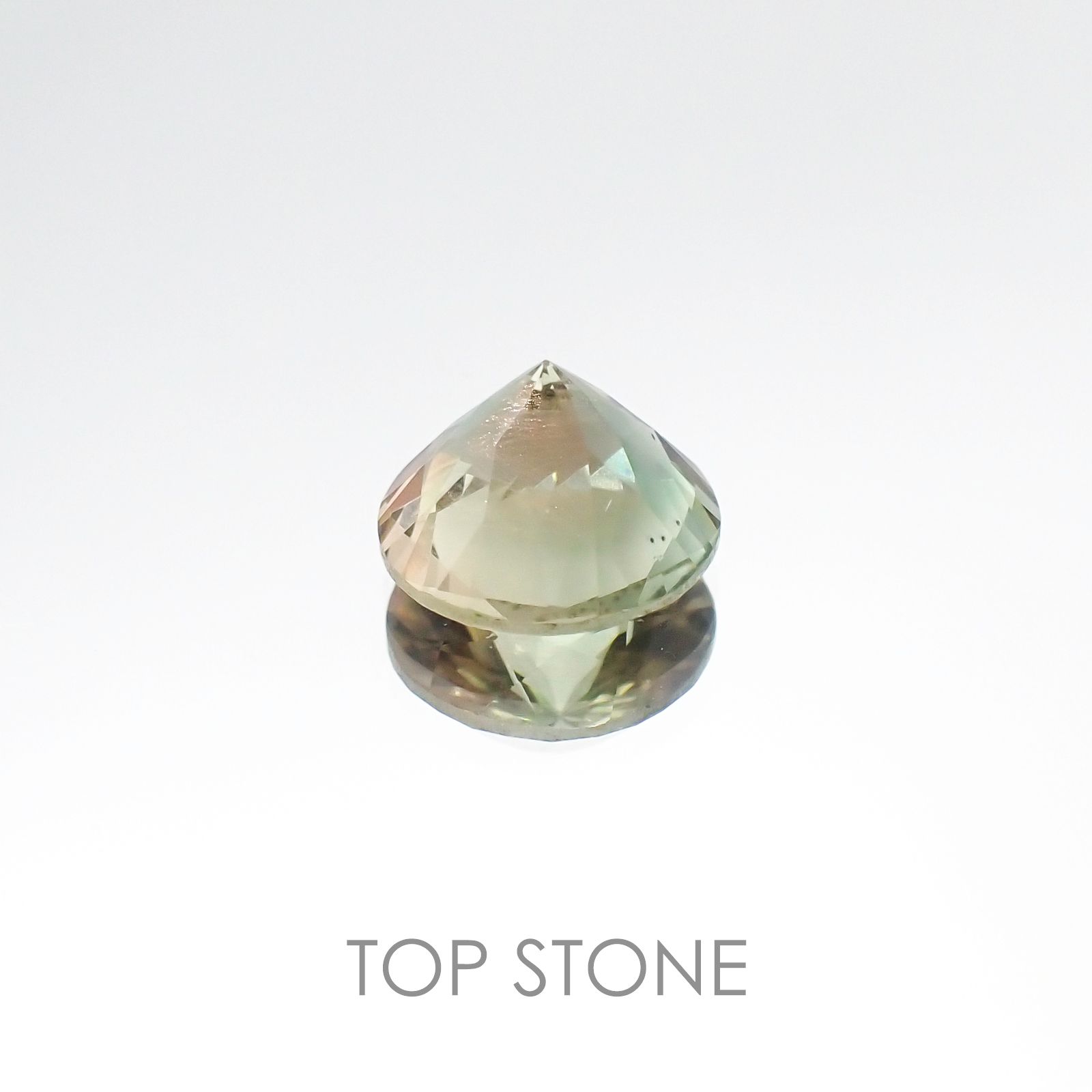 バイカラーオレゴンサンストーン アメリカ産 ルース 1.53ct[20106325]7.8×7.8mm前後