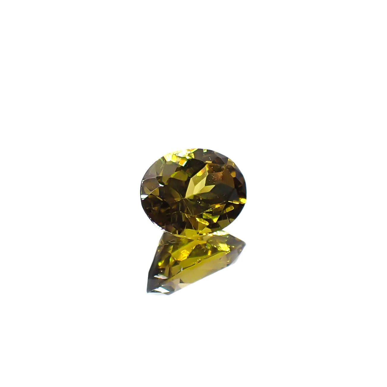 クリノゾイサイト(宝石名クリノゾイサイト)パキスタン産 1.08ct 識別済[250630591]7.2x5.4mm前後