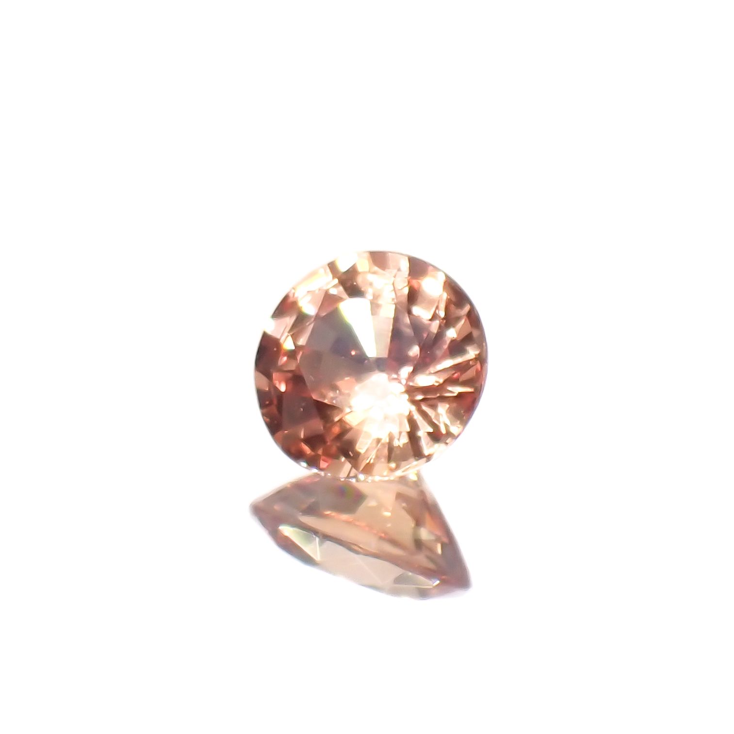 パパラチャサファイア 非加熱(宝石名サファイア/別名パパラチャ・サファイア)スリランカ産 0.30ct GIA鑑付[230521931]4.07x4.13mm前後