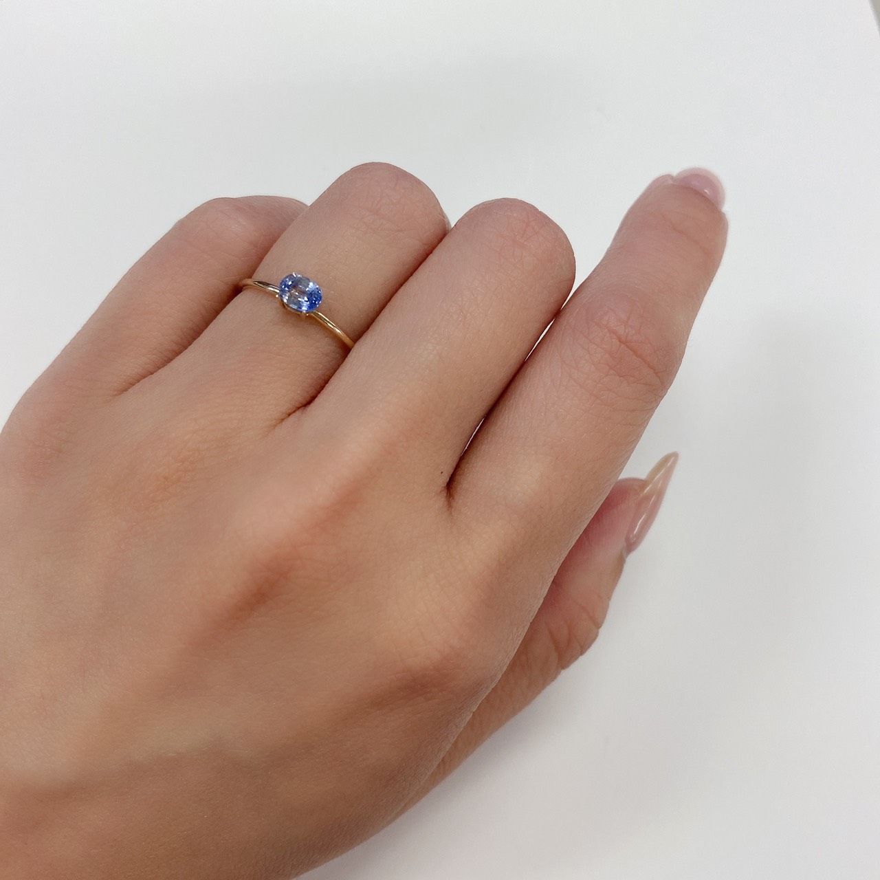アイスブルーサファイア スリランカ・マダガスカル産 ルース 0.44ct[210711173]5.2×3.7mm前後