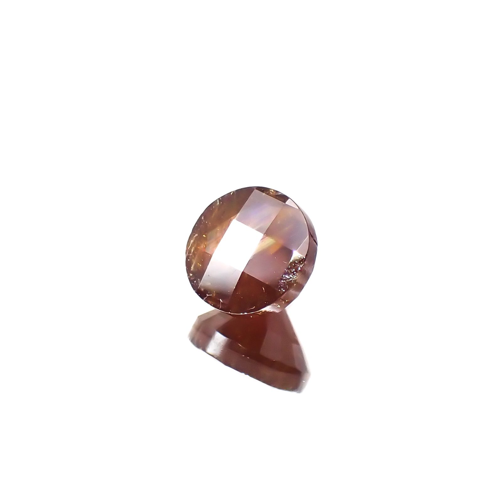 ◇チェッカーカット◇レインボーガーネット 日本・奈良県産 1.22ct[240125537]6x5.9mm前後