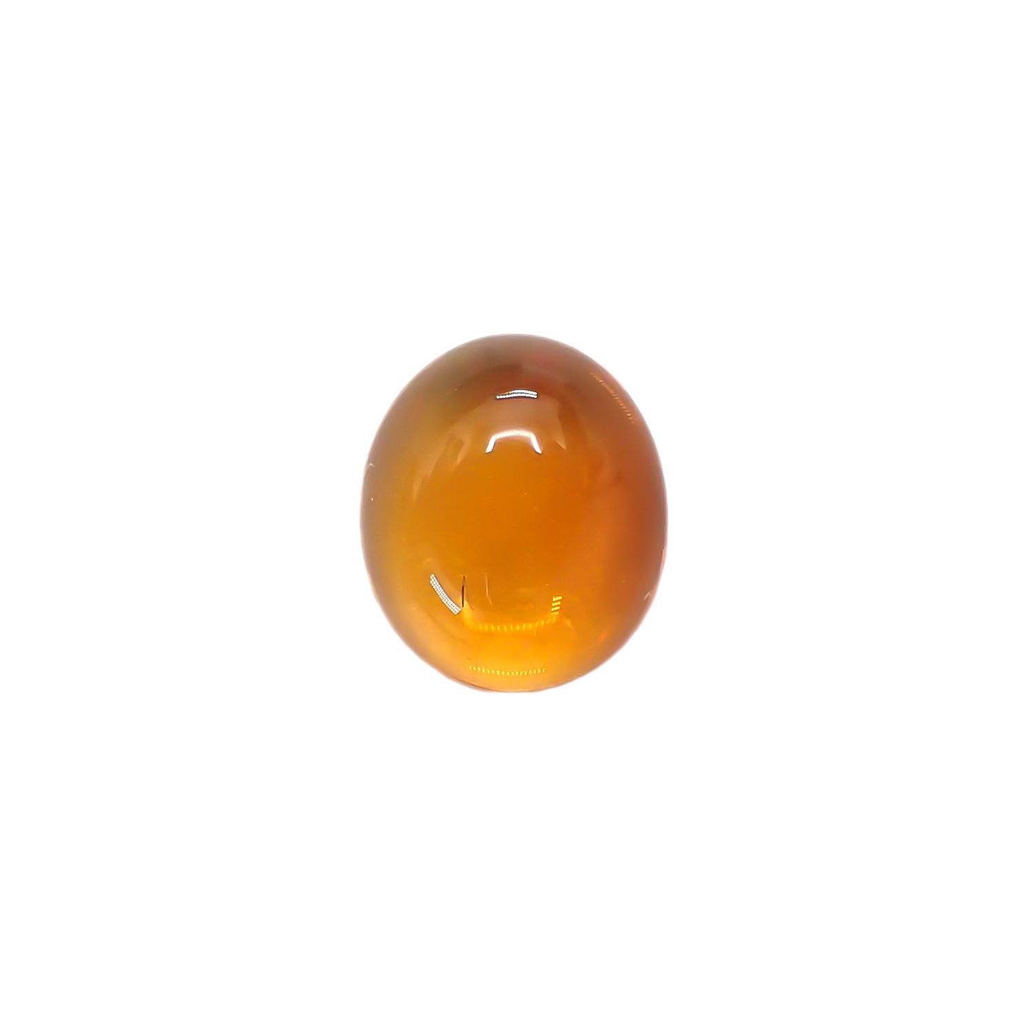 ファイヤーオパール(宝石名ファイヤー・オパール)メキシコ産 0.79ct 識別済[231023916]7.4x6.4mm前後