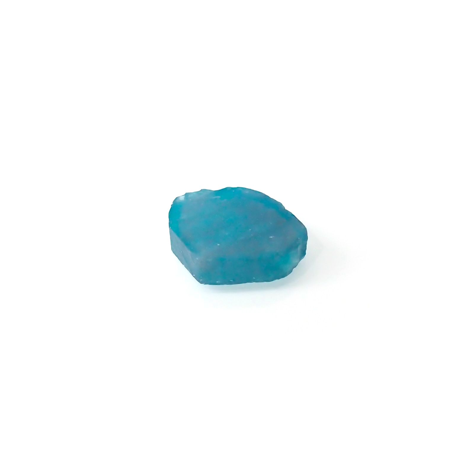 パライバトルマリン 原石スライス ブラジル・パライバ州バターリャ鉱山産 2.58ct / 9.1x10.7mm前後 [251016506]