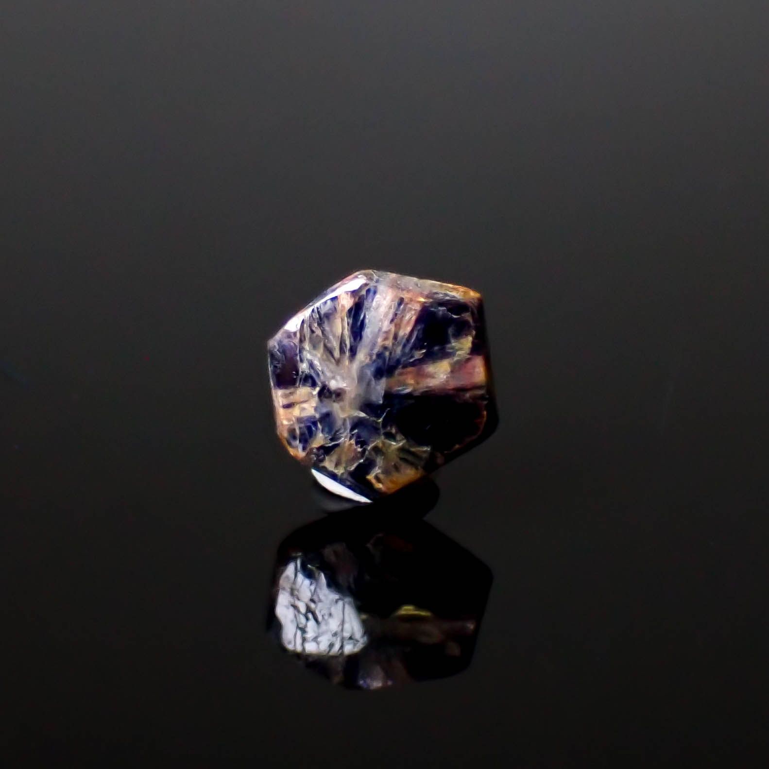 トラピッチェサファイア 原石スライス磨き ビルマ産 1.11ct