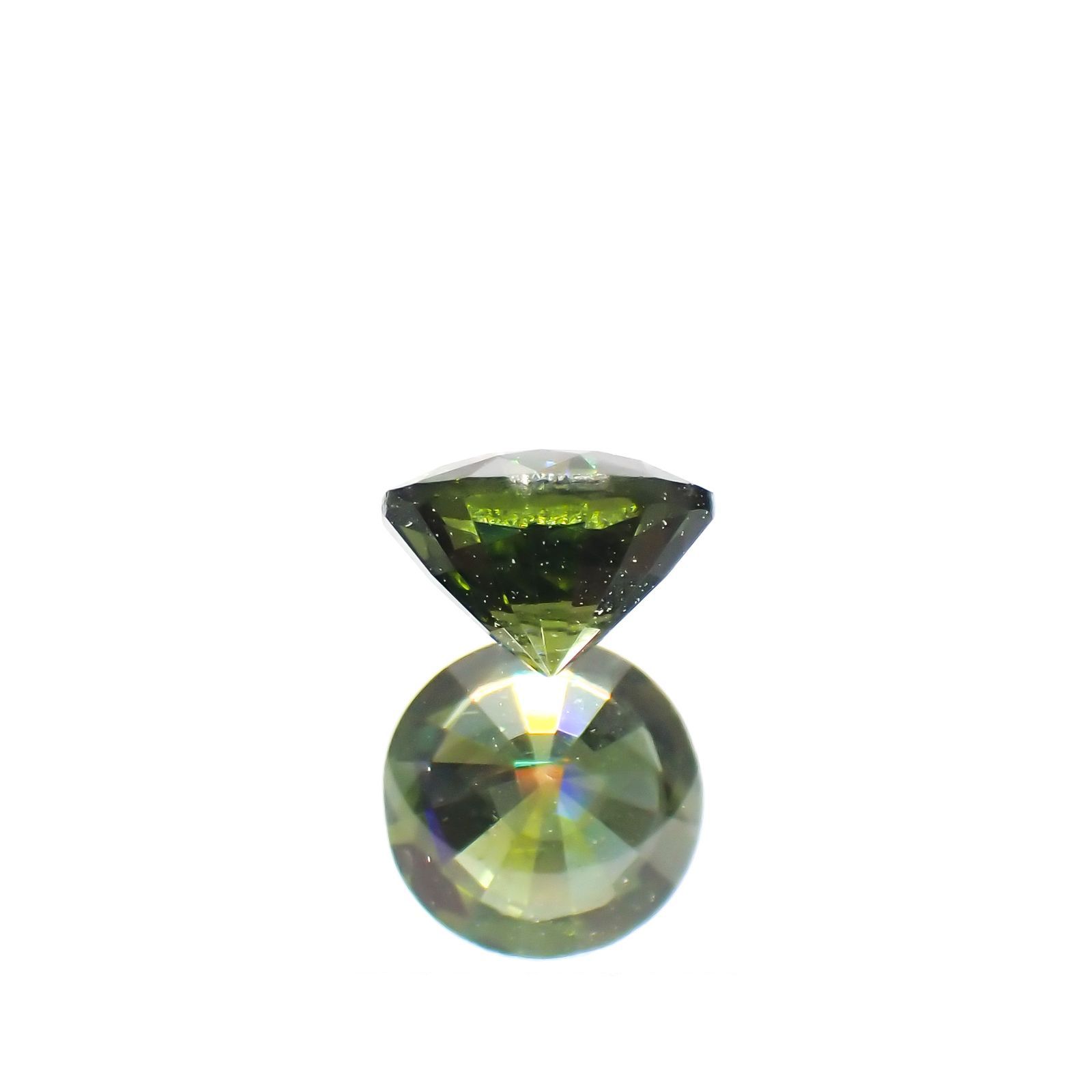 グリーンジルコン(宝石名ジルコン)スリランカ/カンボジア産 0.64ct 識別済[220114900]5x5mm前後
