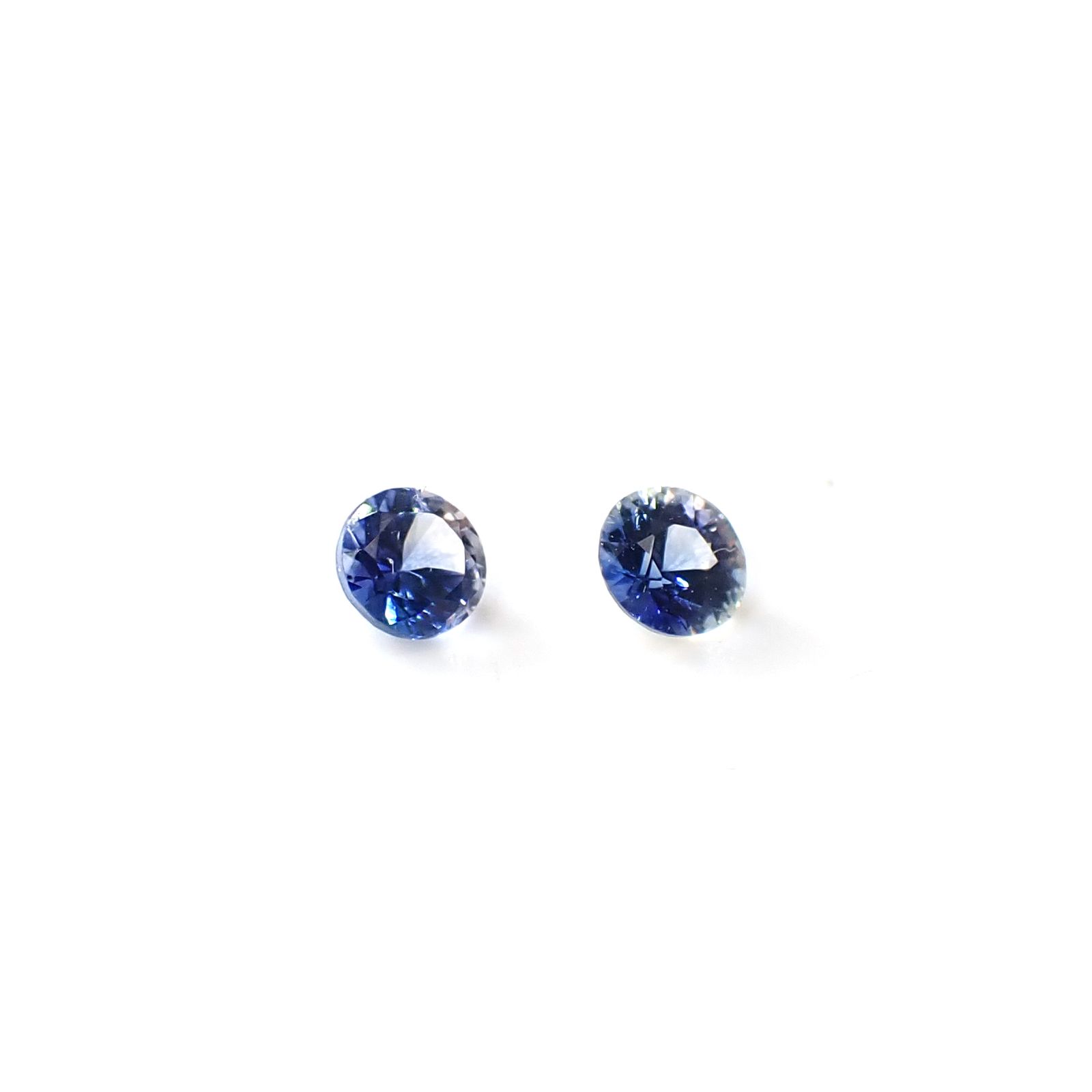 ◇ペアセット◇アイスブルーサファイア スリランカ/マダガスカル産 0.25ct(2pcs合計) [250830989]2.9x2.9mm前後