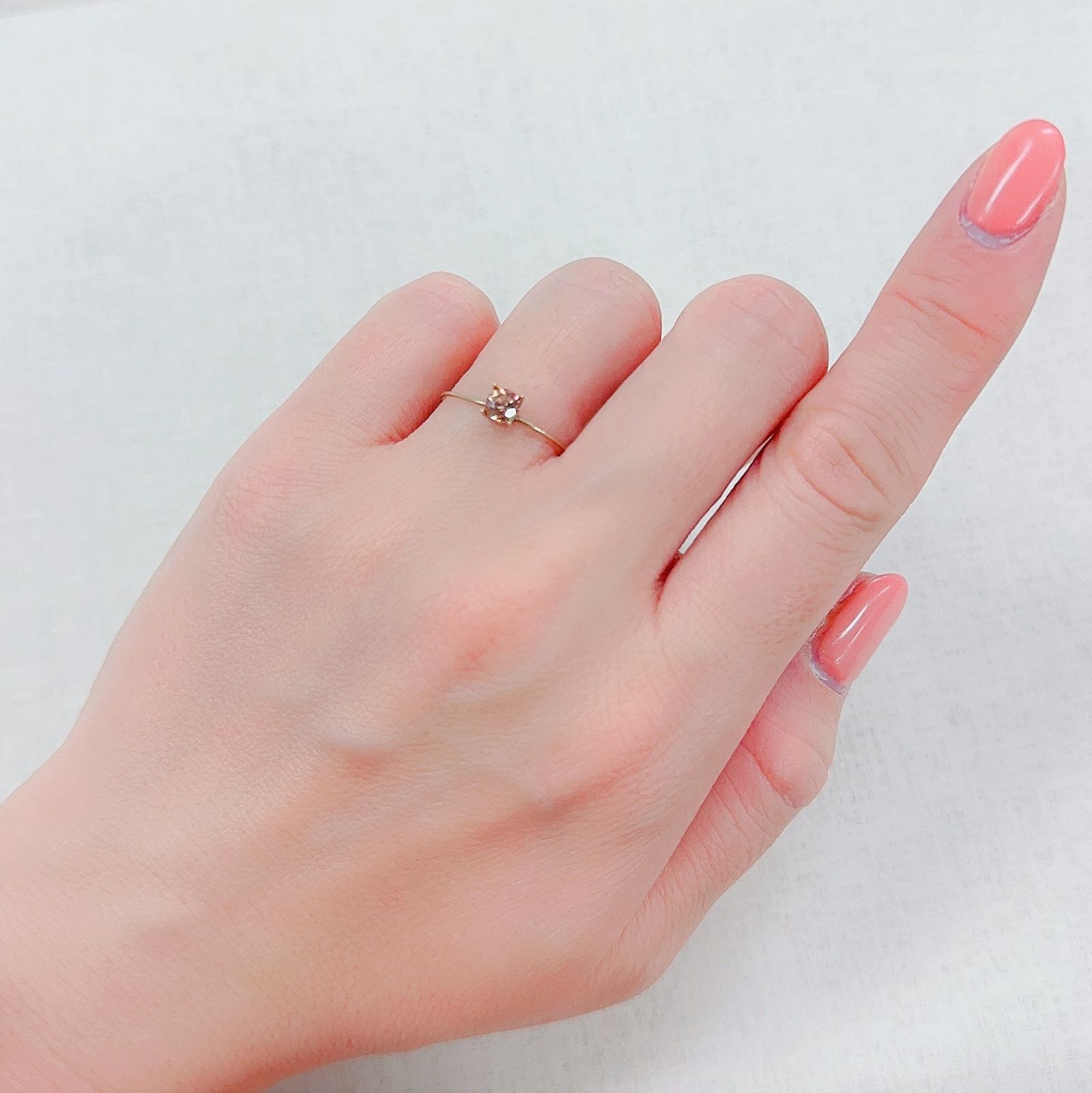 オレンジジルコン(宝石名ジルコン)スリランカ/カンボジア産 0.45ct 識別済[230321002]4x4mm前後