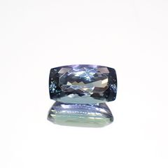 バイカラータンザナイト(宝石名ゾイサイト)タンザニア産 3.52ct 識別済[221119001]11.5x6.7mm前後