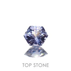 ◇ヘキサゴンカット◇バイオレットスピネル(宝石名スピネル)ビルマ/マダガスカル産 0.42ct 識別済[230220642]4.4x4.2mm前後