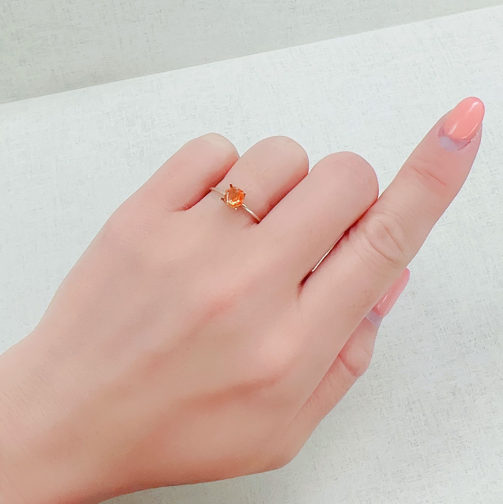 ◇ヘキサゴンカット◇イリュージョンサンストーンイリュージョンサンストーン タンザニア産 0.50ct[230320960]4.9x4.8mm前後