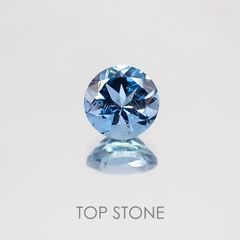 アクアマリン サンタマリアカラー(宝石名アクアマリン) モザンビーク産 0.55ct 識別済[20002607]5.4×5.4mm前後