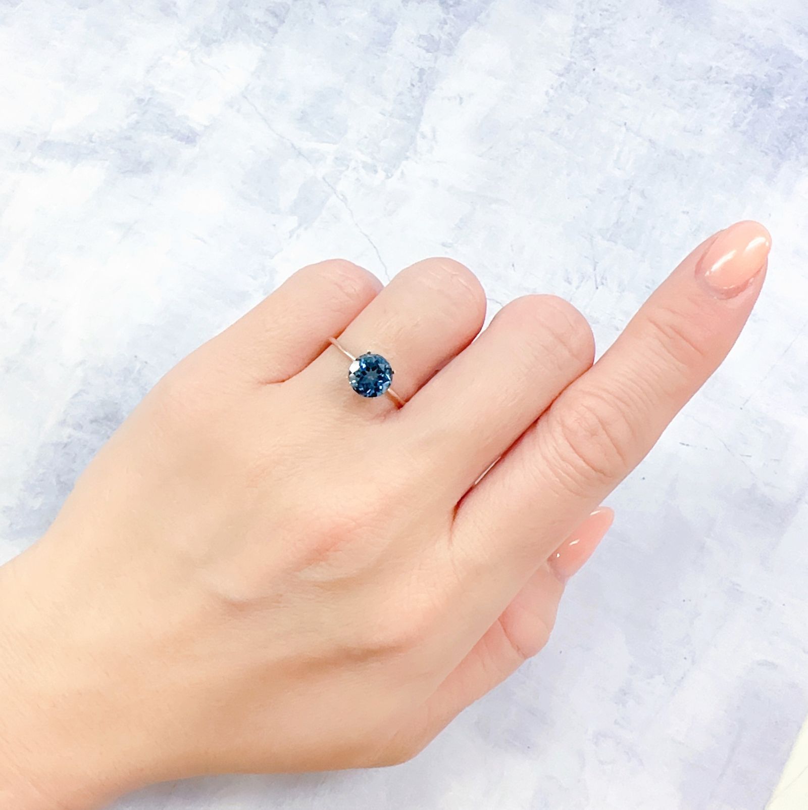 ロンドンブルートパーズ ブラジル産 1.62ct[221219301]7x7mm前後