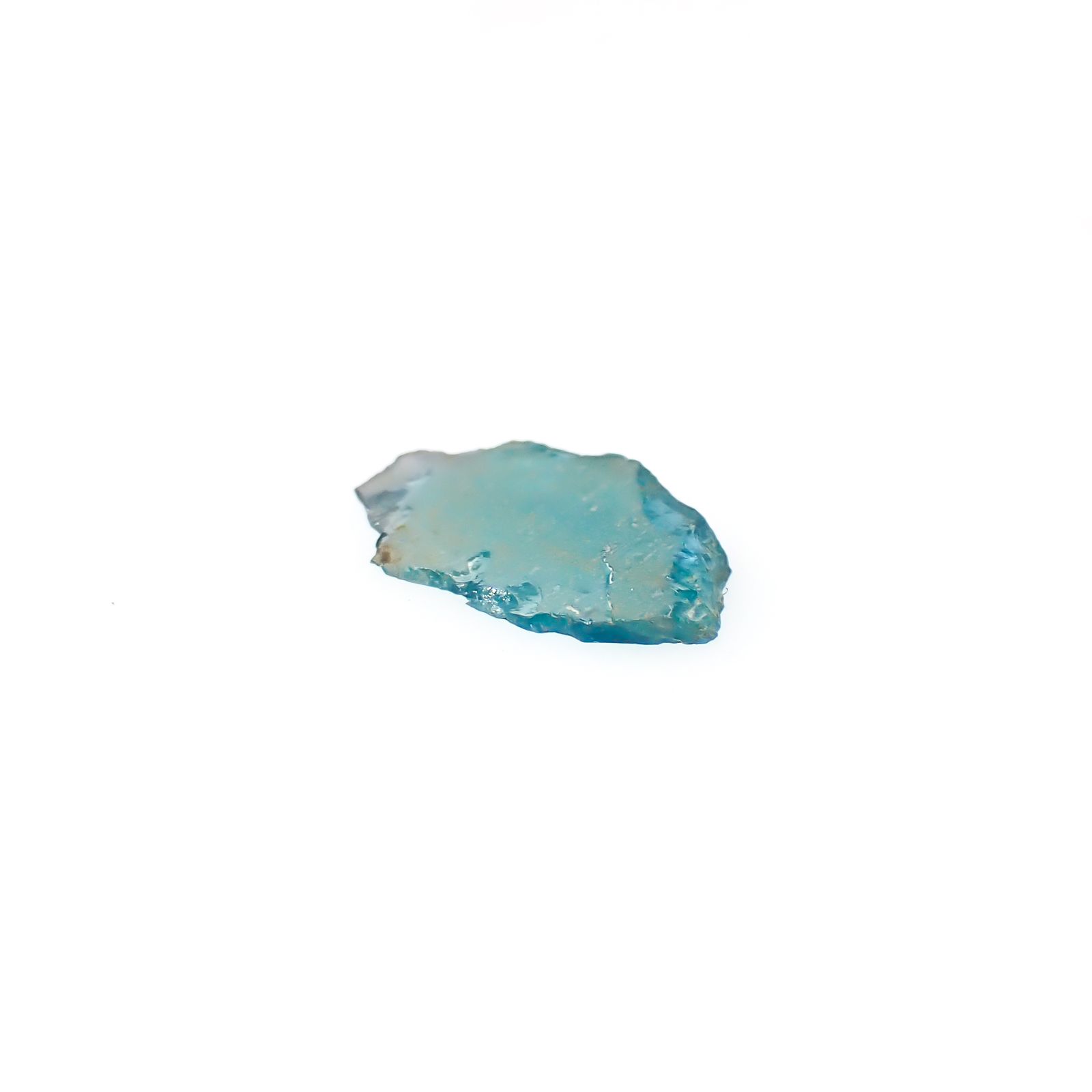 パライバトルマリン 原石スライス ブラジル・パライバ州バターリャ鉱山産 0.56ct [241029345]10.5x6.2mm前後