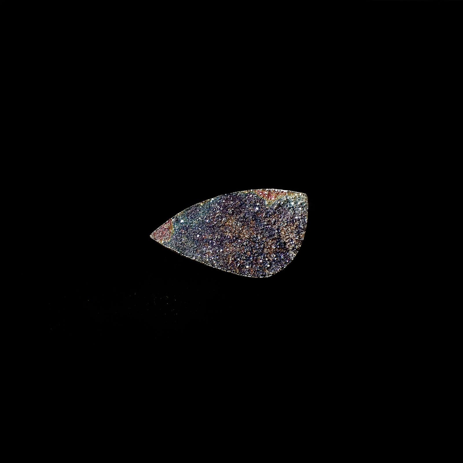 ◇フリーフォーム◇レインボーパイライト 原石 ロシア産 12.03ct[240326425]23.1x13.3mm前後