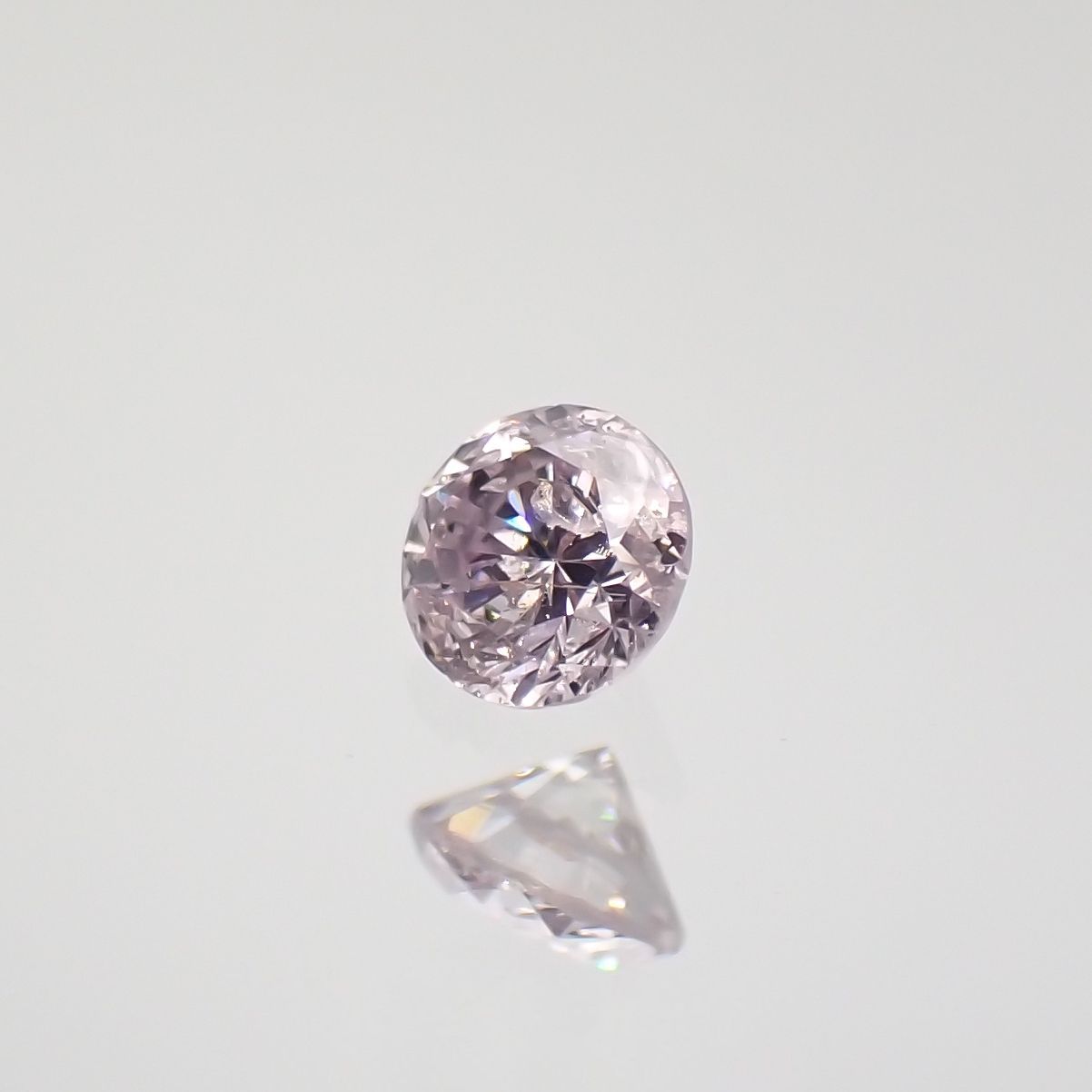 ピンクダイヤモンド(宝石名ダイヤモンド) I-1 / FANCY LIGHT PINK PURPLE 0.082ct ソ付(CGL)[210812228]2.6×2.7mm前後