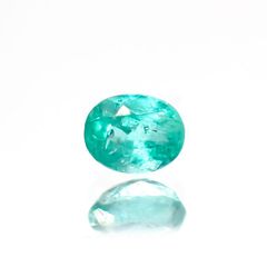 パライバトルマリン(宝石名トルマリン/別名パライバ・トルマリン)ブラジル・バターリャ鉱山産 0.12ct 識別済[230120015]3.4x2.7mm前後