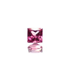 ◇プリンセスカット◇ホットピンクスピネル(宝石名ピンク・スピネル)タンザニア産 0.18ct 識別済[220817534]3x3mm前後