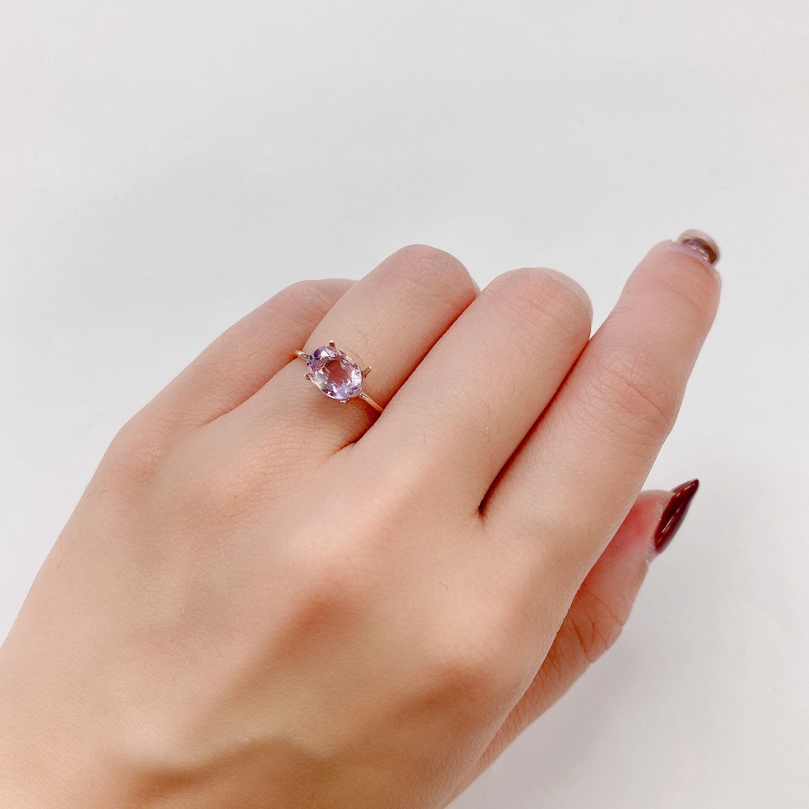 ピンクフローライト(宝石名ピンク・フルオライト) ブラジル産 1.58ct 識別済[20084742]7.9×6.1mm前後