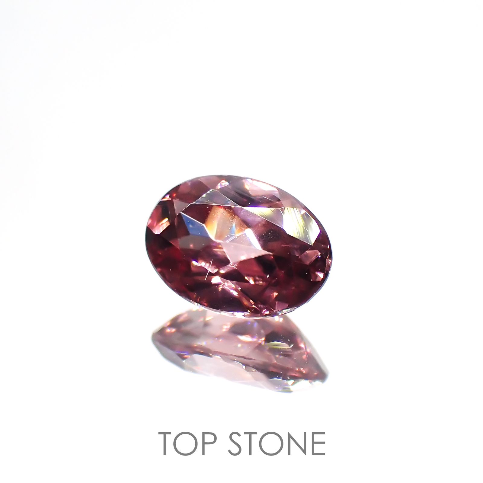 ピンクジルコン(宝石名ジルコン) スリランカ/カンボジア産/ 1.10ct 識別済[21059796]7×5mm前後