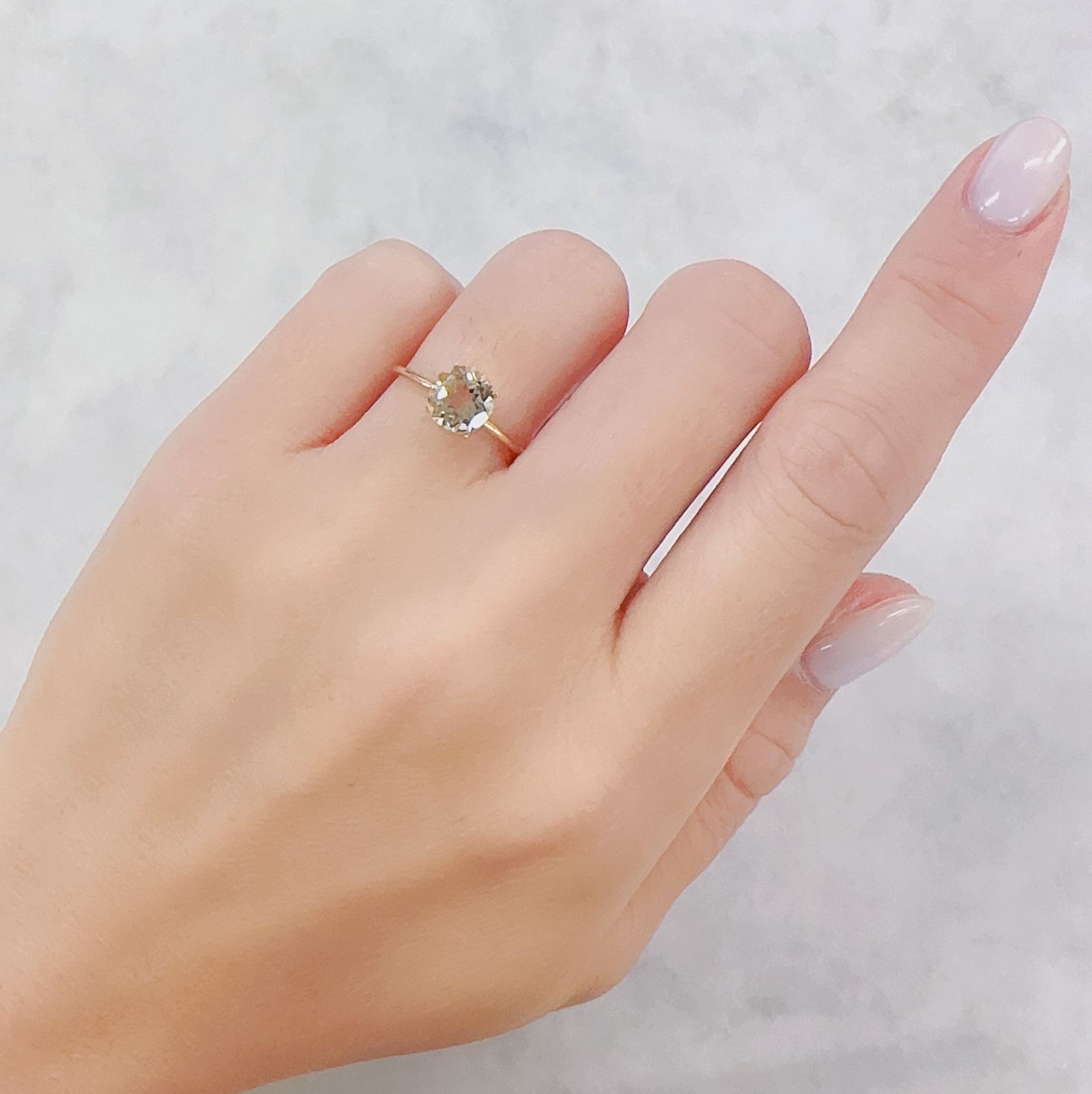 イエロースキャポライト フルオレッセンス(宝石名スキャポライト)タンザニア産 1.11ct 識別済[230722658]6.9x6.9mm前後